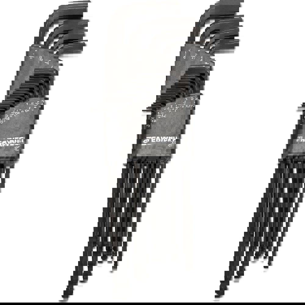 Hex Key Sets; Tool Type: Hex ; Handle Type: L-Handle ; Measurement Type: SAE ; Hex Size Range (Inch): 0.050 - 3/8 ; UNSPSC Code: 27111710