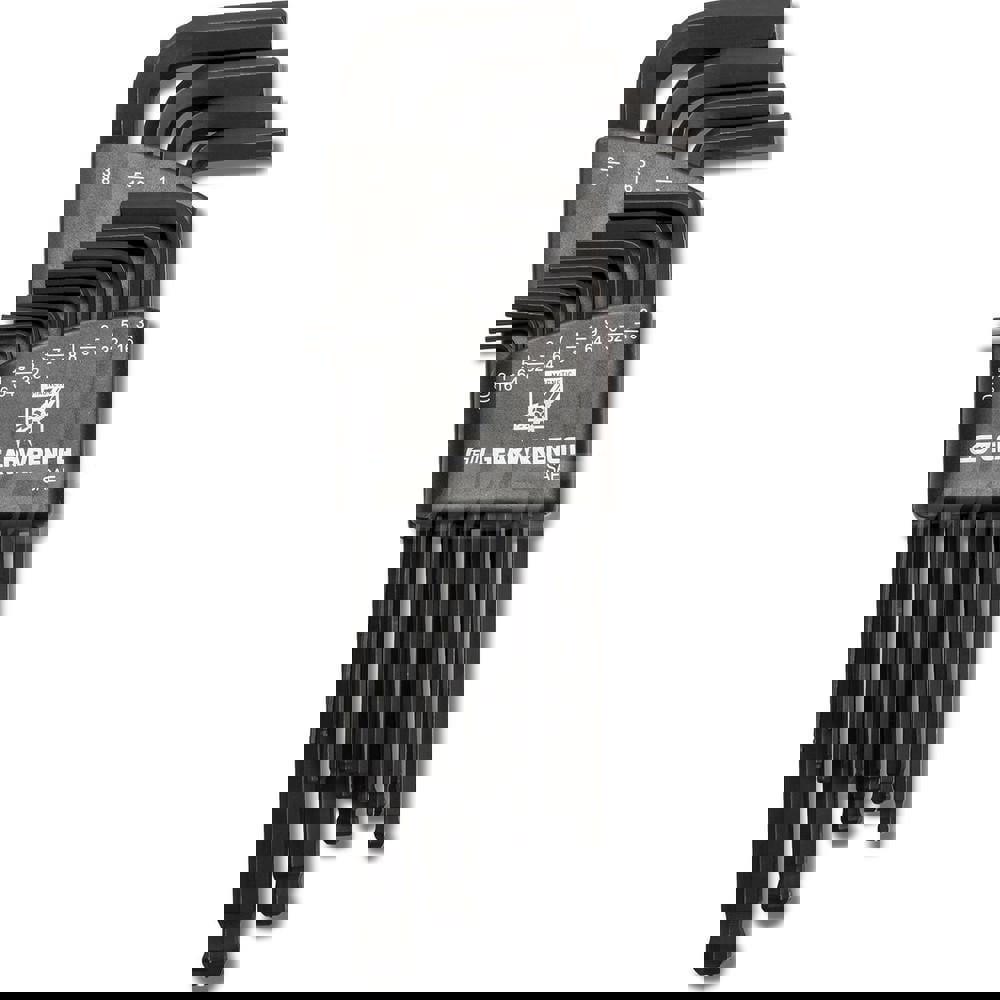 Hex Key Sets; Tool Type: Hex ; Handle Type: L-Handle ; Measurement Type: SAE ; Hex Size Range (Inch): 0.050 - 3/8 ; UNSPSC Code: 27111710