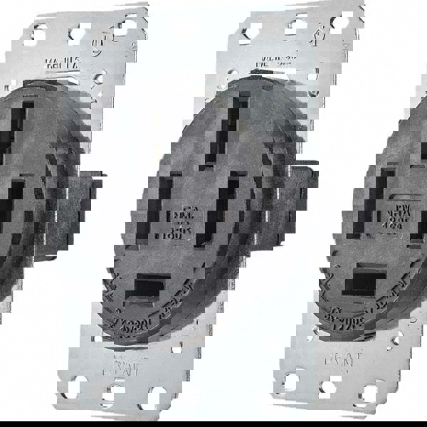 Straight Blade Single Receptacle: NEMA 18-60R, 60 Amps, Ungrounded