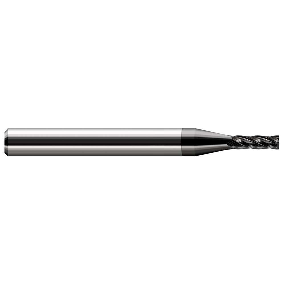Square End Mill: 0.062'' Dia, 0.186'' LOC, 1.5'' OAL, 3 Flutes, Solid Carbide
