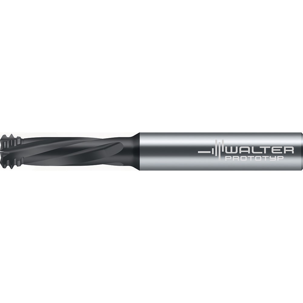 Helical Flute Thread Mills; Material: Solid Carbide ; Thread Size (Inch): #10-24 ; Thread Type: Internal ; Shank Diameter (mm): 6.0000 ; Shank Diameter (Decimal Inch): 0.2362 ; Cutting Diameter (mm): 3.50
