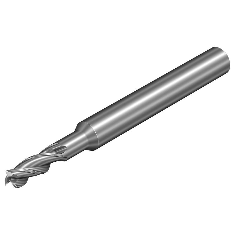 Square End Mill: 3.00 mm Dia, 8.00 mm LOC, 3 Flute, Solid Carbide