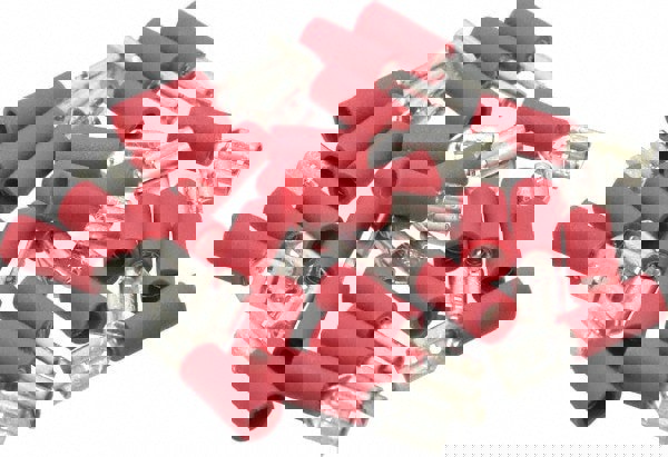 Wire Disconnect: Female, Red, Vinyl, 22-18 AWG