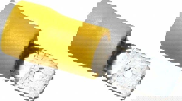 Wire Disconnect: Male, Yellow, Vinyl, 12-10 AWG, 1/4