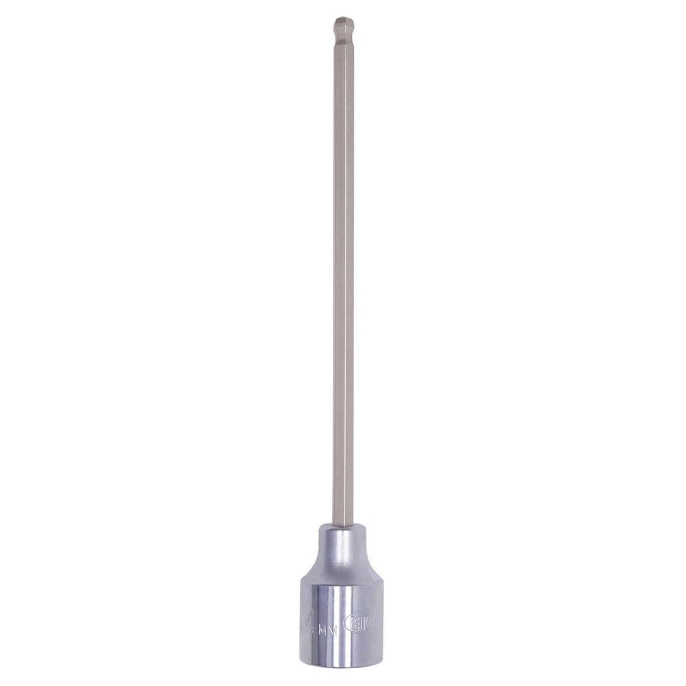 Hand Hex & Torx Bit Sockets; Socket Type: Ball End Socket ; Hex Size (mm): 4.000 ; Insulated: No ; Overall Length (Inch): 5-1/8 ; Non-sparking: No