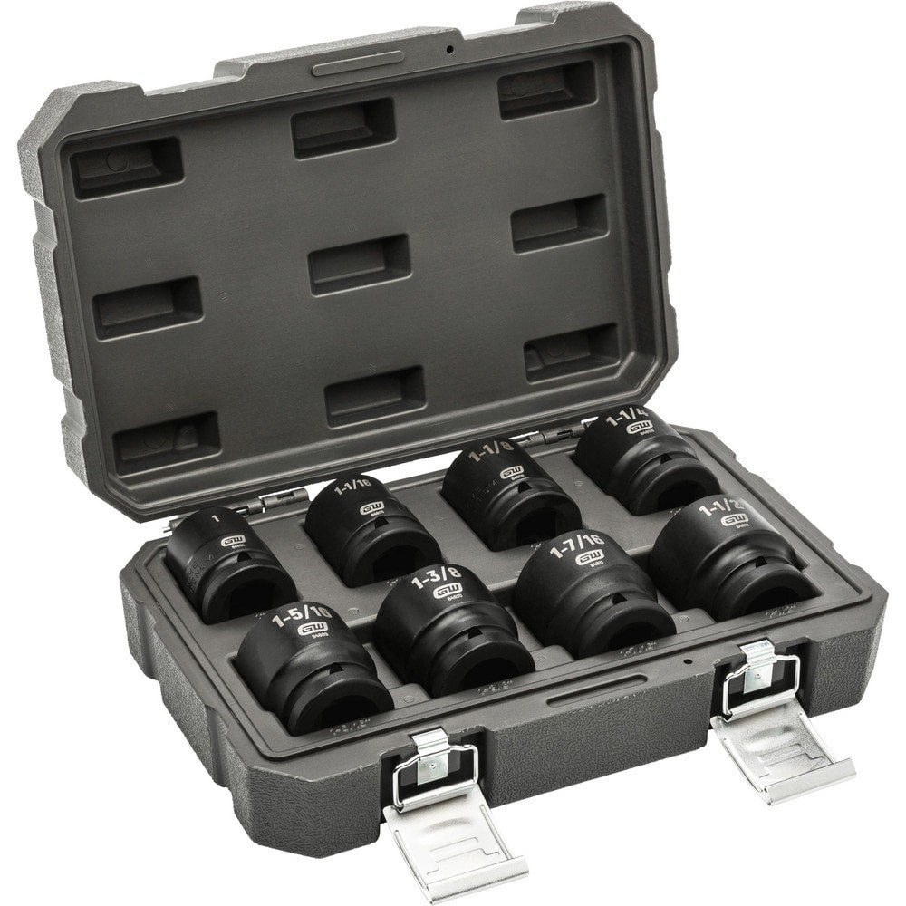 Socket Sets; Set Type: Impact ; Drive Size: 3/4 ; Minimum Size (Inch): 1 ; Maximum Size (Inch): 1-1/2 ; Tool Type: Impact Socket ; Material: Chromium-Molybdenum Steel