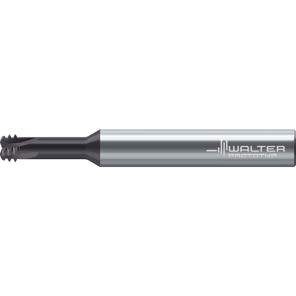 Helical Flute Thread Mills; Material: Solid Carbide ; Thread Size (mm): M2.5x0.45 ; Thread Type: Internal ; Shank Diameter (mm): 6.0000 ; Shank Diameter (Decimal Inch): 0.2362 ; Cutting Diameter (mm): 1.95