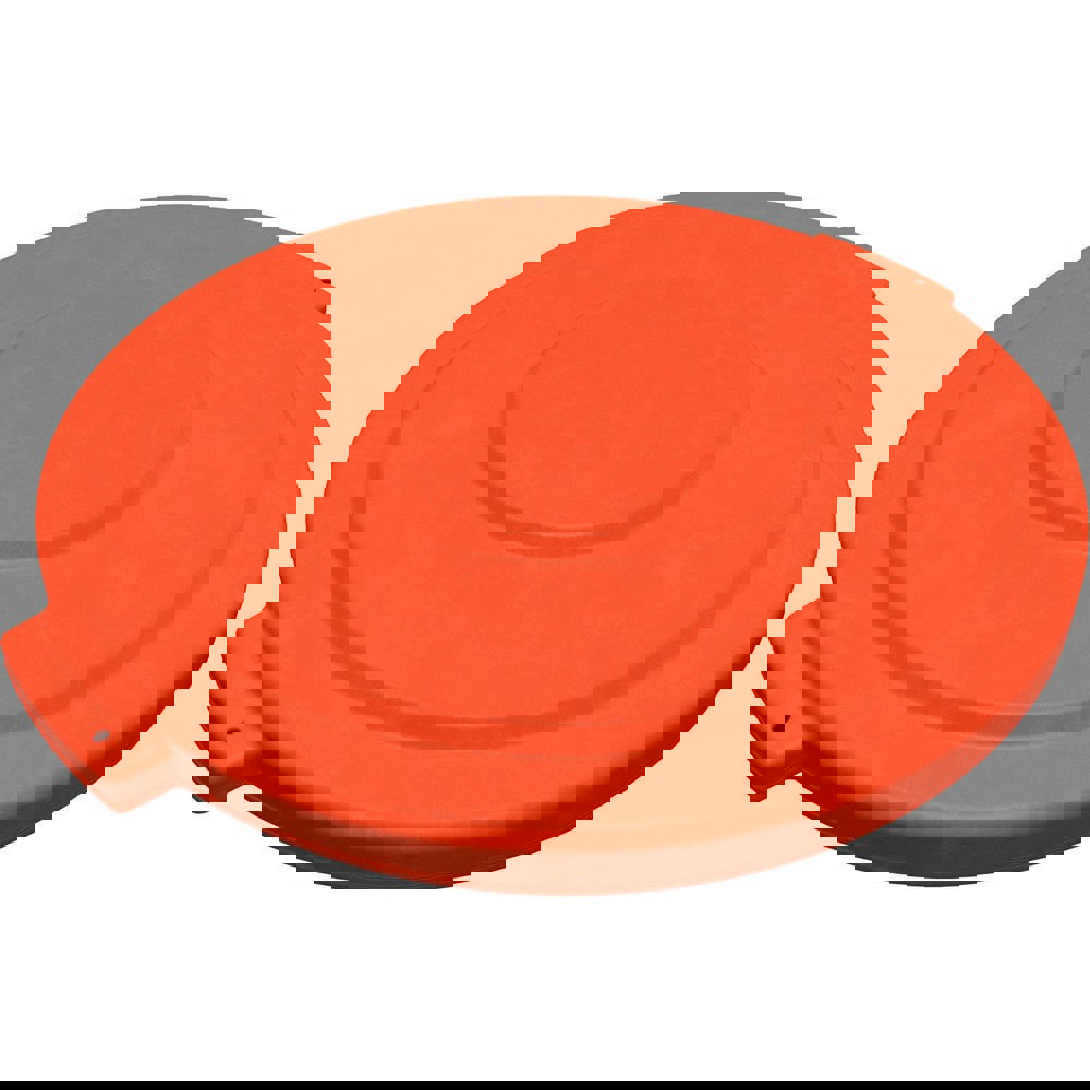 Trash Can & Recycling Container Lids; Lid Type: Flat ; Lid Shape: Round ; Container Shape: Round ; Compatible Container Capacity: 32 Gallon ; Color: Orange ; Material: HDPE