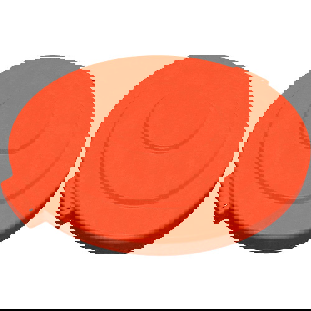 Trash Can & Recycling Container Lids; Lid Type: Flat ; Lid Shape: Round ; Container Shape: Round ; Compatible Container Capacity: 44 Gallon ; Color: Orange ; Material: HDPE