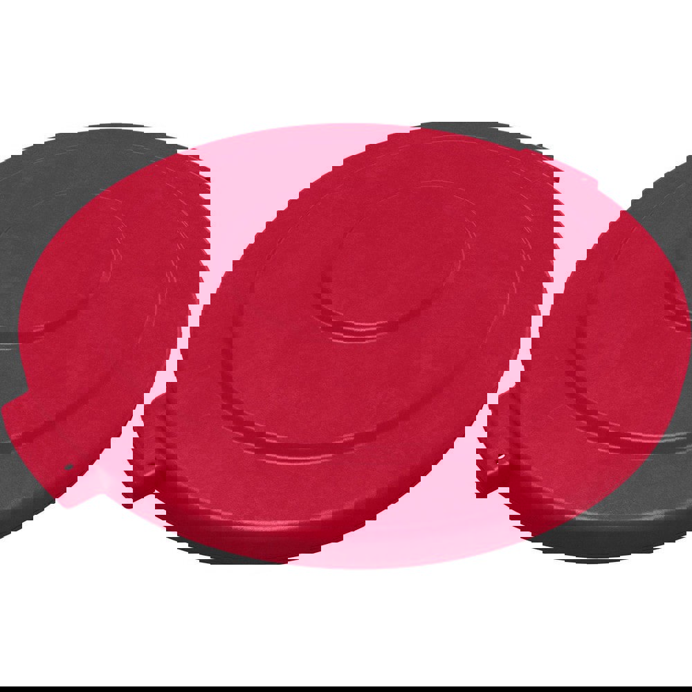 Trash Can & Recycling Container Lids; Lid Type: Flat ; Lid Shape: Round ; Container Shape: Round ; Compatible Container Capacity: 55 Gallon ; Color: Red ; Material: HDPE
