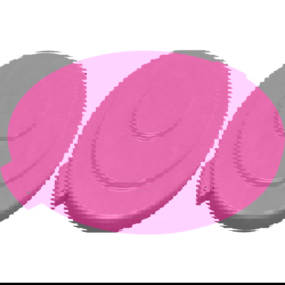 Trash Can & Recycling Container Lids; Lid Type: Flat ; Lid Shape: Round ; Container Shape: Round ; Compatible Container Capacity: 55 Gallon ; Color: Pink ; Material: HDPE