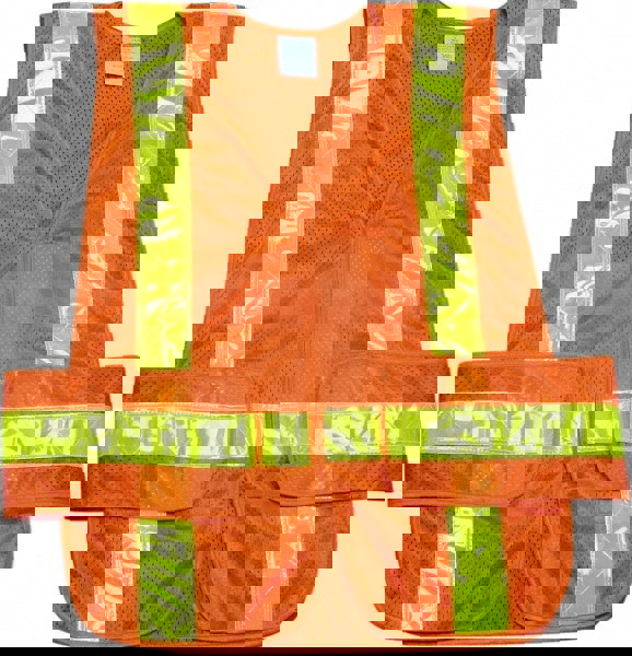 8415015984873, SKILCRAFT Safety Vest--Class 2 ANSI 107 2010 Compliant, One Size Fits All, Orange