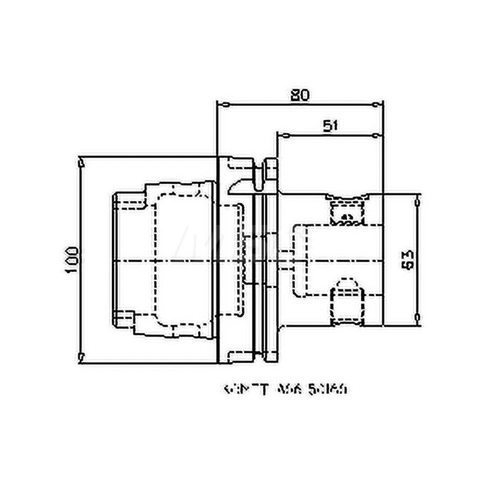 Modular Tool Holding System Adapter: HSK100A Taper