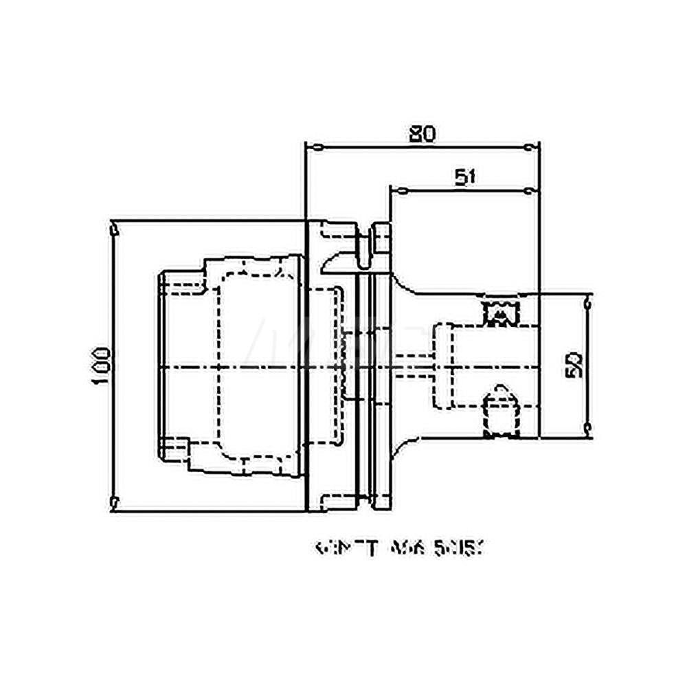 Modular Tool Holding System Adapter: HSK100A Taper