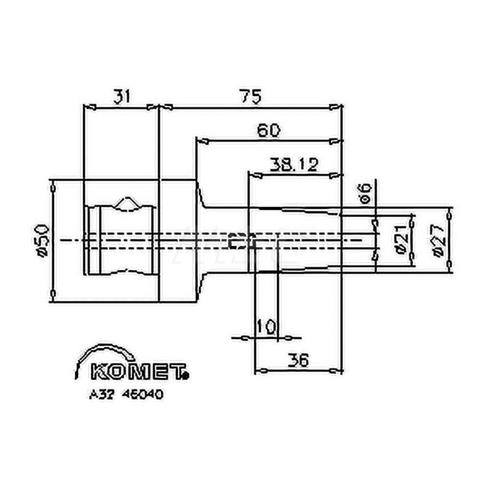 Shrink-Fit Tool Holder & Adapter: ABS50 Modular Connection Shank, 0.2362