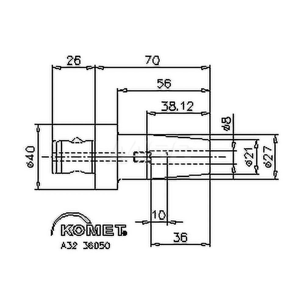 Shrink-Fit Tool Holder & Adapter: ABS40 Modular Connection Shank, 0.315