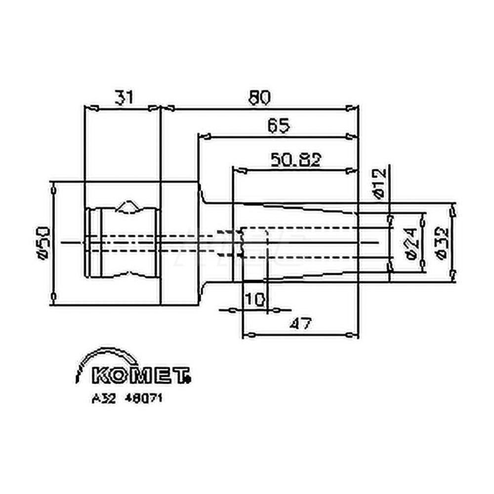 Shrink-Fit Tool Holder & Adapter: ABS50 Modular Connection Shank, 0.4724
