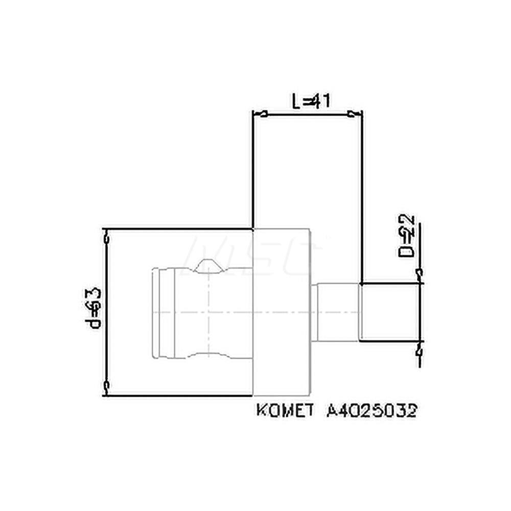 Shell Mill Holder: ABS63, Modular Connection Shank