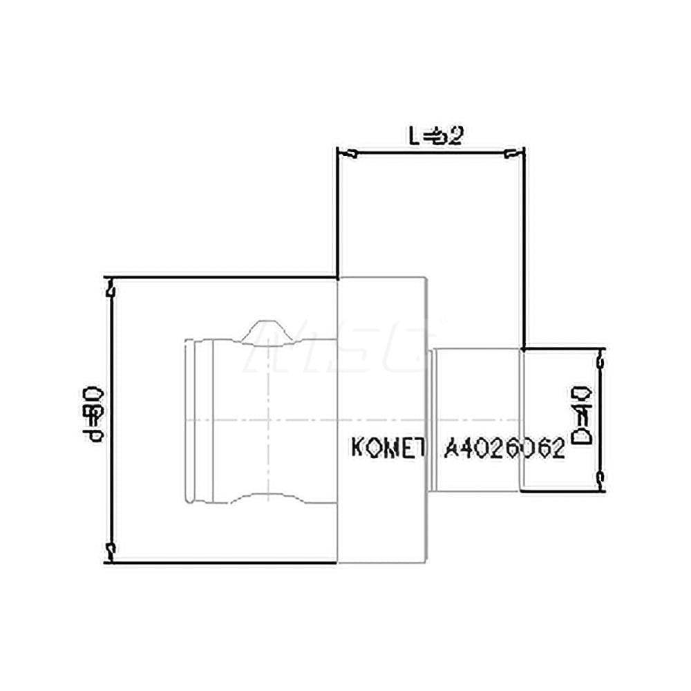 Shell Mill Holder: ABS80, Modular Connection Shank