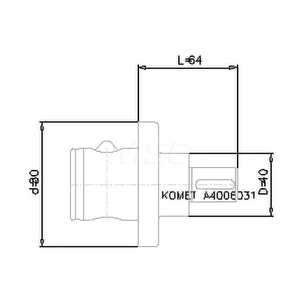 Shell Mill Holder: ABS80, Modular Connection Shank