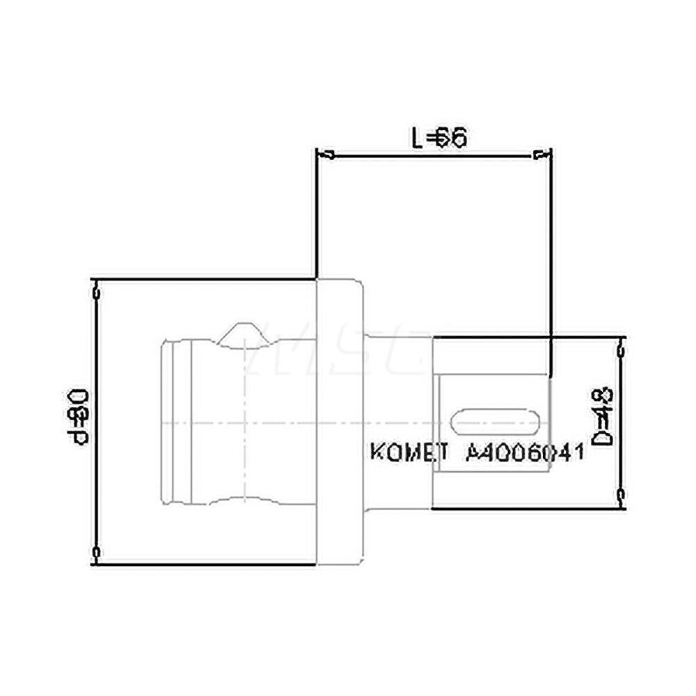Shell Mill Holder: ABS80, Modular Connection Shank