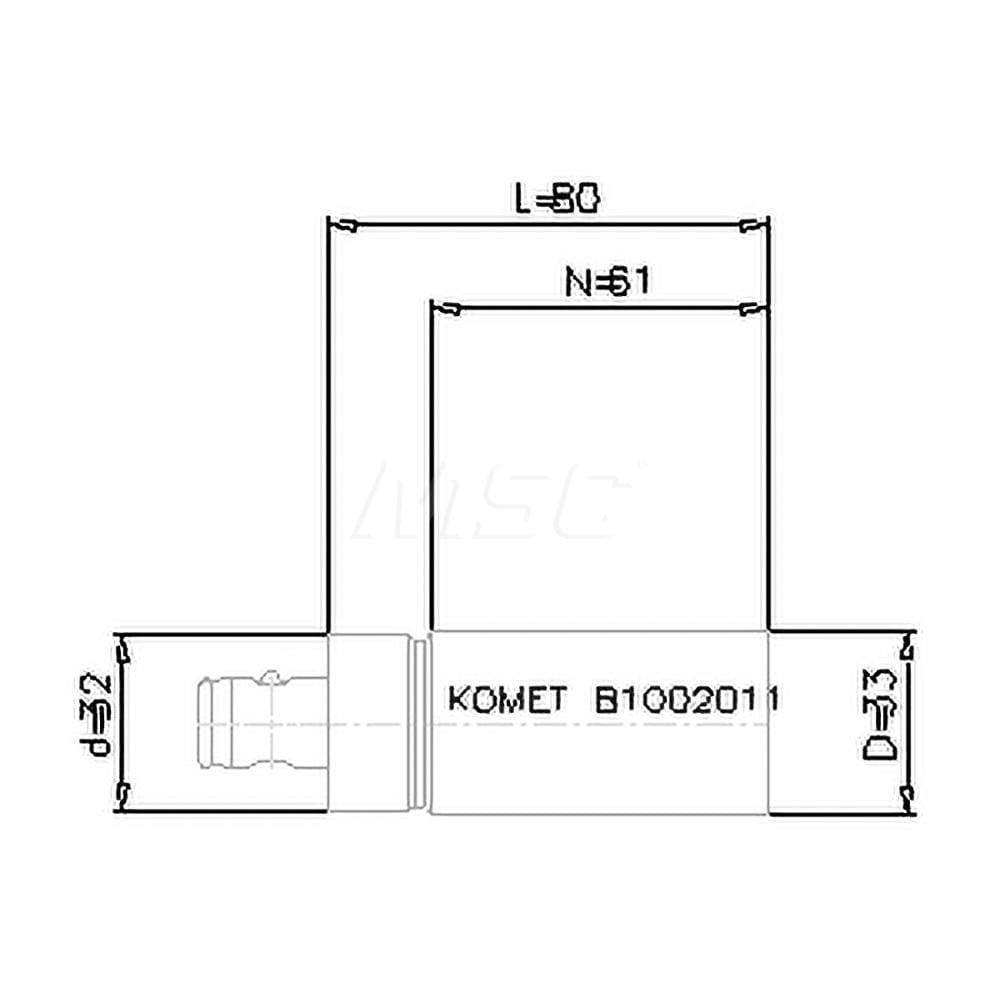 Rotary Tool Holder Blank: Modular Connection Shank, 1.299