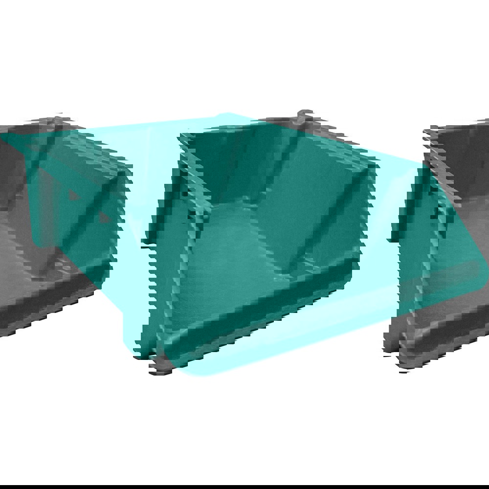 Bins; Bin Style: Hopper Front ; Shape: Rectangle ; Load Capacity (Lb. - 3 Decimals): 100.000 ; Color: Green ; Stacking: Yes ; Hanging: No