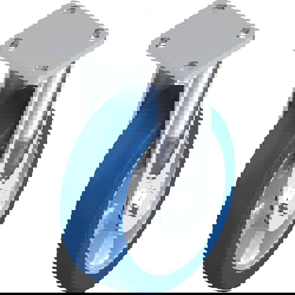 Top Plate Casters; Mount Type: Plate ; Number of Wheels: 1.000 ; Wheel Diameter (Inch): 6-5/16 ; Wheel Material: Rubber ; Wheel Width (Inch): 2 ; Wheel Color: Gray