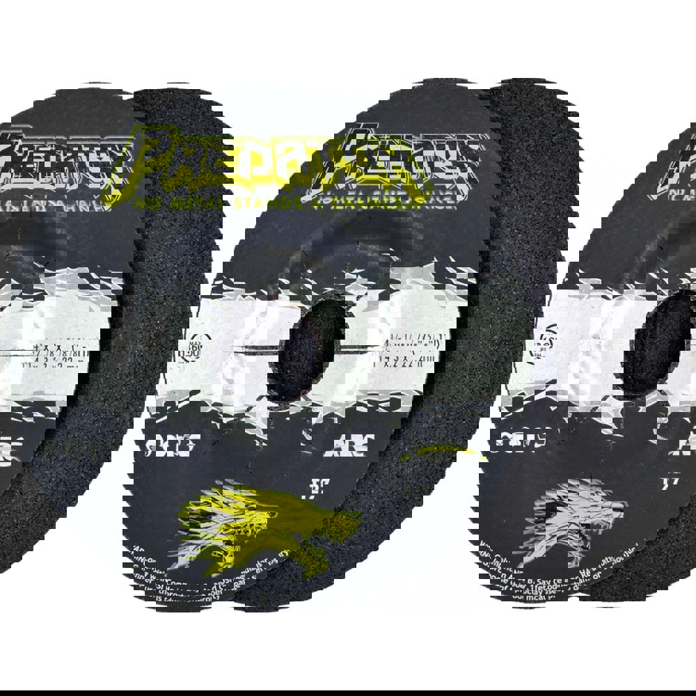 Depressed-Center Wheels; Wheel Diameter (Inch): 4-1/2 ; Wheel Thickness (Inch): 1/8 ; Hole Size: 7/8 (Inch); Wheel Type: Type 27 ; Abrasive Material: Ceramic Alumina ; Grit: 60