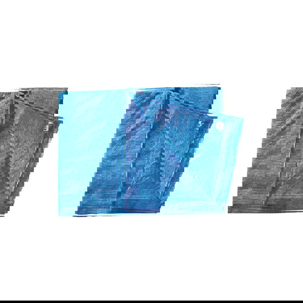 Tarp/Dust Cover: Blue, Rectangle, Polyethylene, 14' Wide