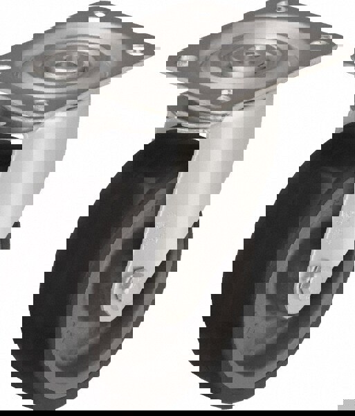 Swivel Top Plate Caster: Silicone Rubber, 5