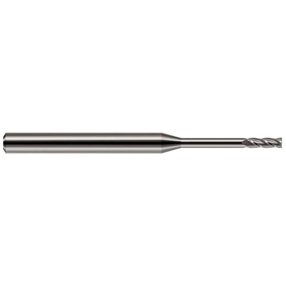 Square End Mills; Mill Diameter (mm): 0.80 ; Mill Diameter (Decimal Inch): 0.0310 ; Mill Diameter (Inch): 1/32 ; Number Of Flutes: 4 ; End Mill Material: Solid Carbide ; Length of Cut (Decimal Inch): 0.0930