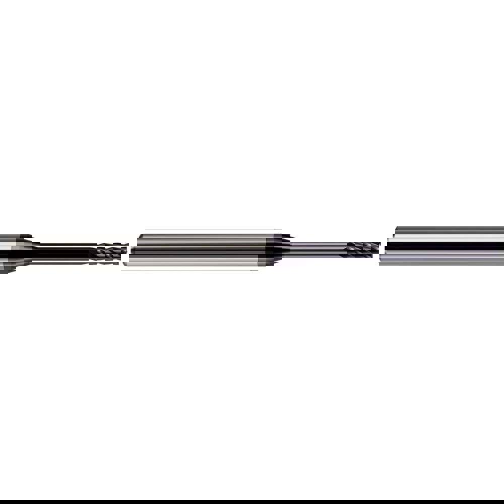 Square End Mill: 3/16'' Dia, 0.57'' LOC, 3/16'' Shank Dia, 3'' OAL, 4 Flutes, Solid Carbide