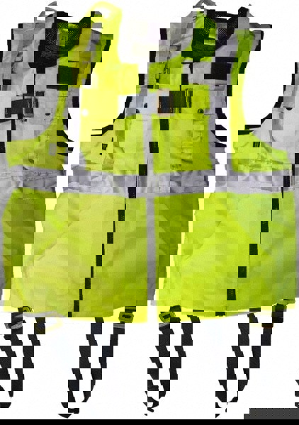 Fall Protection Harnesses: 350 Lb, Vest Style, Size Large, Polyester, Back