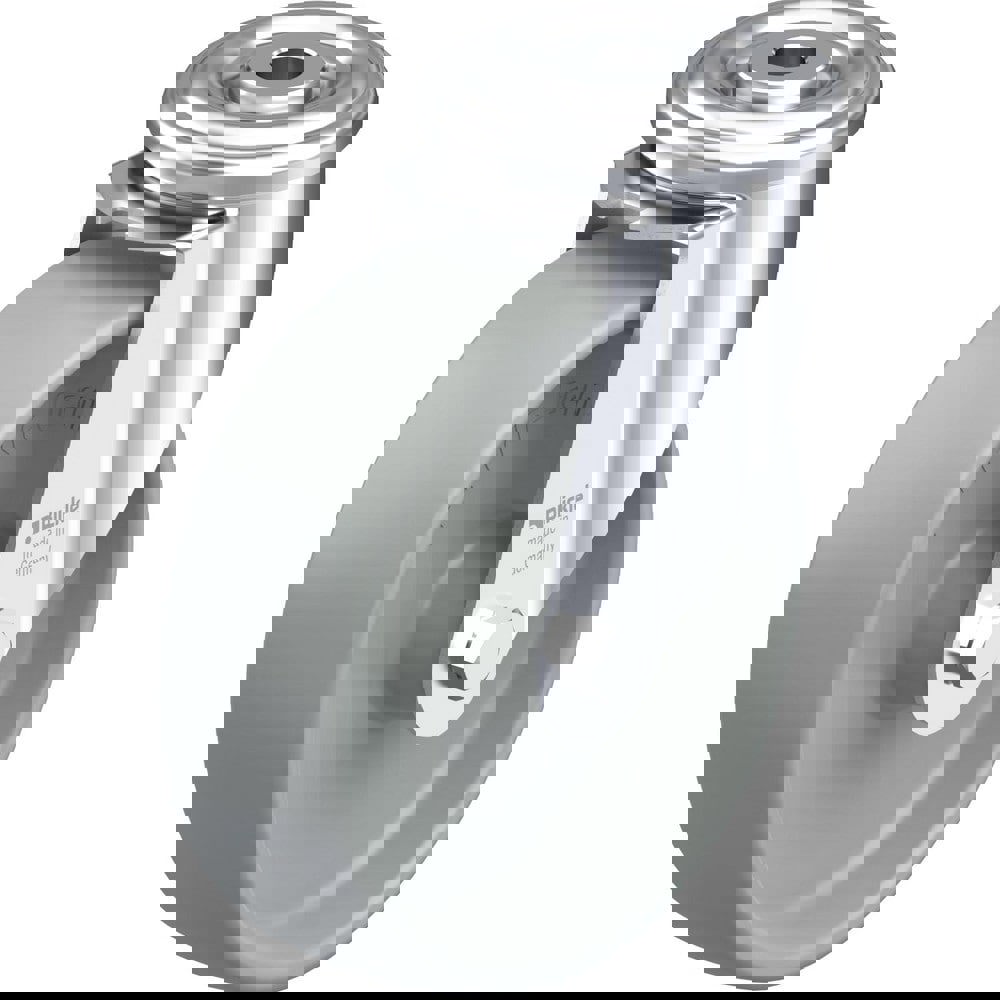 Standard Casters; Mount: Hollow Kingpin ; Caster Type: Swivel w/Brake ; Bearing Type: Precision Ball ; Style: Double Ball ; Wheel Diameter (Inch): 4 ; Wheel Width (Inch): 1-1/4