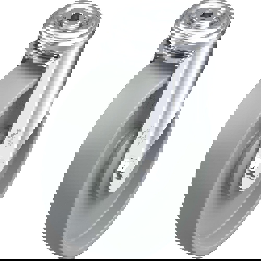 Standard Casters; Mount: Hollow Kingpin ; Caster Type: Swivel w/Brake ; Bearing Type: Precision Ball ; Style: Double Ball ; Wheel Diameter (Inch): 5 ; Wheel Width (Inch): 1-1/4