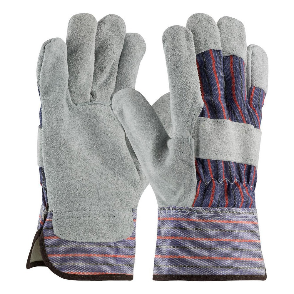 Work Gloves: PiP 84-7532, Size X-Large, Split Cowhide Leather & Leather Palm Lined, Split Cowhide & Leather Palm, General Purpose