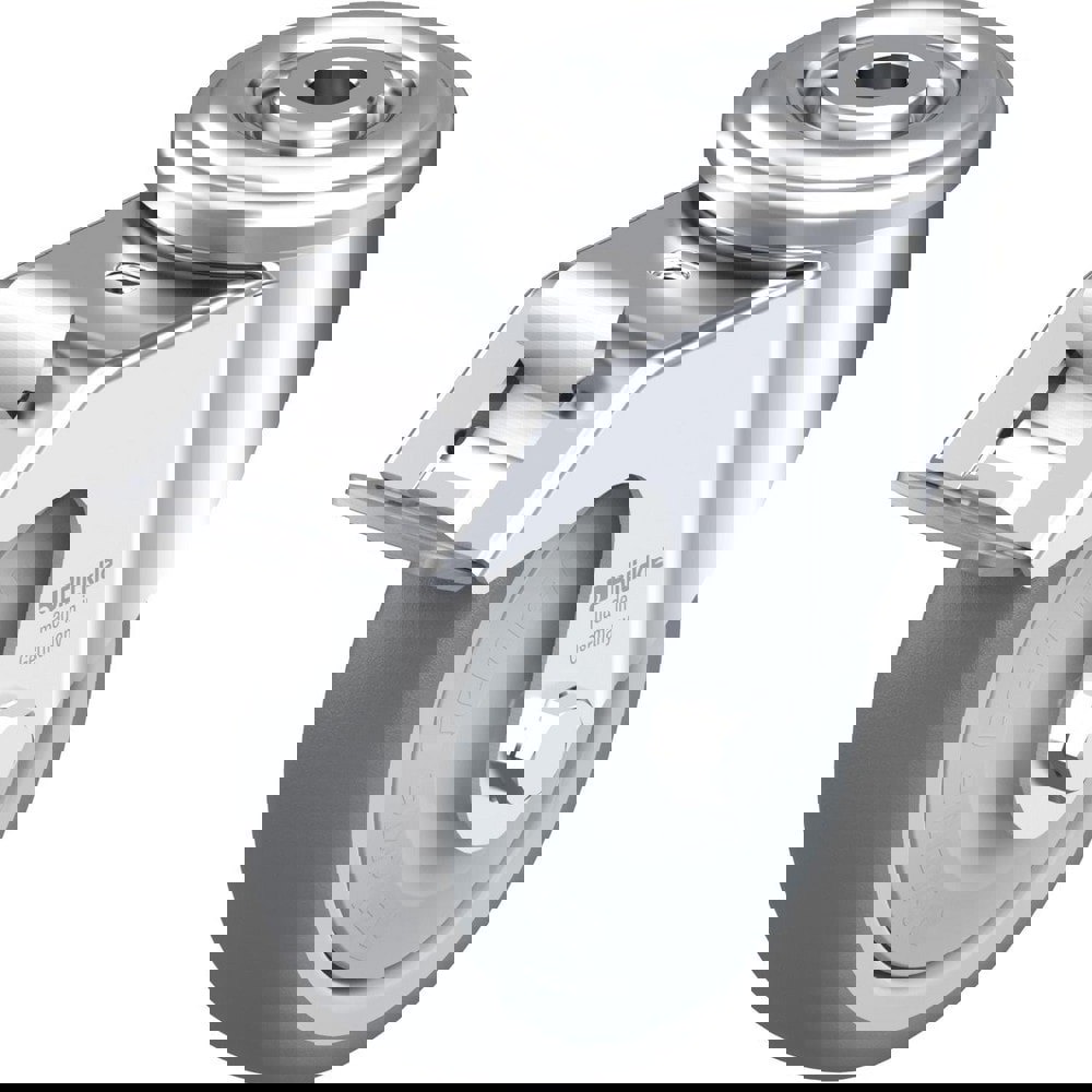 Standard Casters; Mount: Hollow Kingpin ; Caster Type: Swivel w/Brake ; Brake Type: Total-Lock Brake ; Bearing Type: Precision Ball ; Style: Single Ball ; Wheel Diameter (Inch): 4
