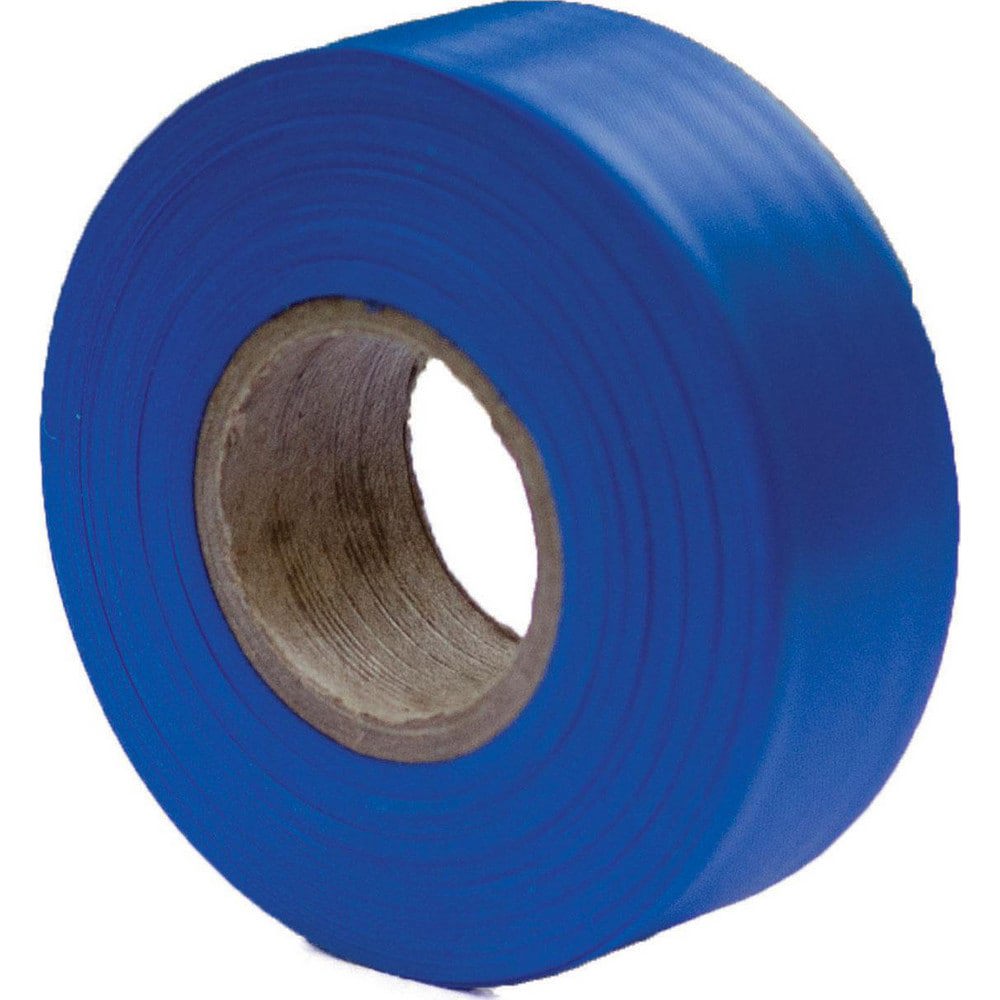 Barricade & Flagging Tape; Legend: None ; Material: PVC; Vinyl ; Thickness (mil): 4 ; Overall Length: 300.00 ; Roll Length (Feet): 300 ; Color: Blue