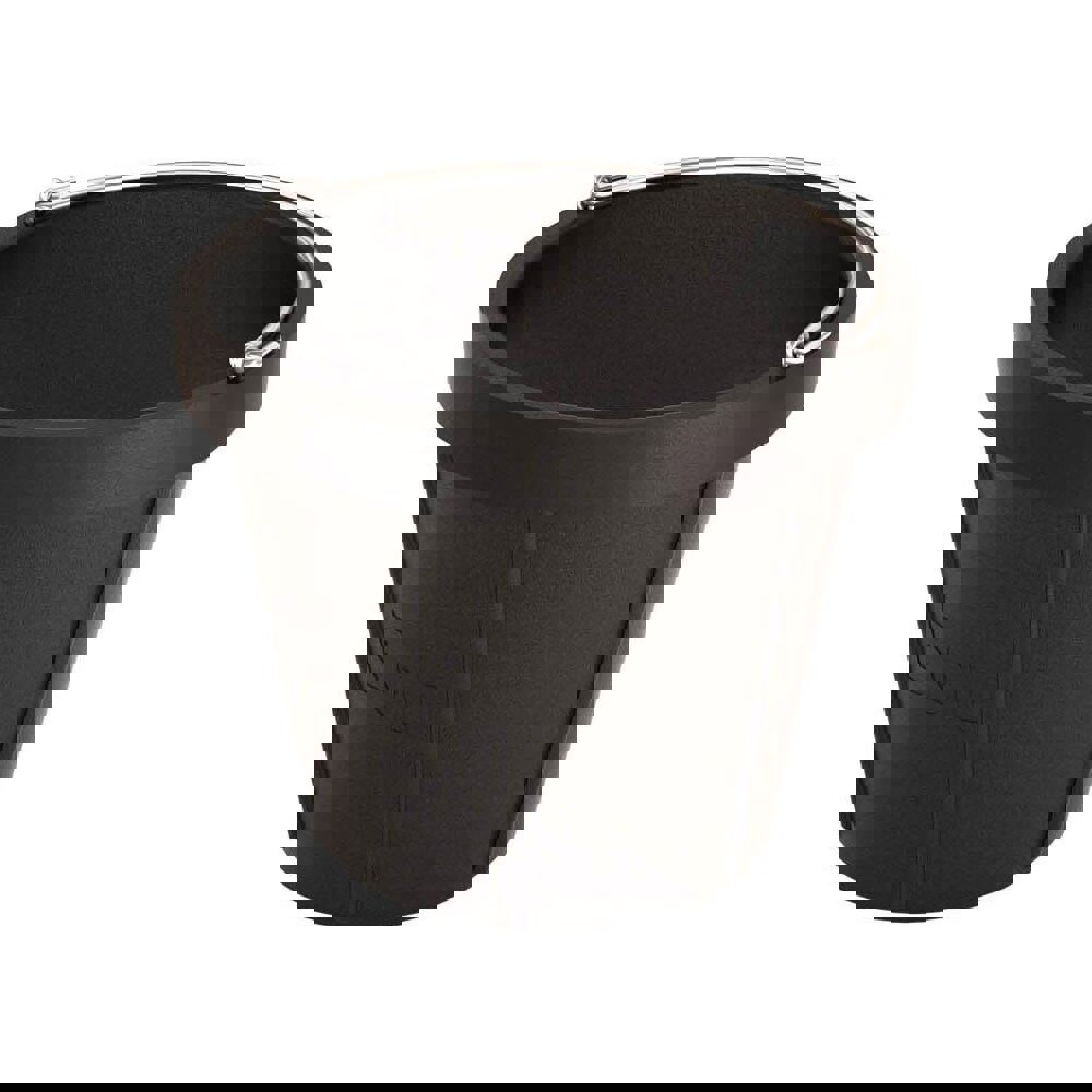 Buckets & Pails; Capacity: 10.00qt ; Bucket Material: Rubber ; Lid Type: Open Head ; Style: Pail ; Color: Black ; Overall Height (Decimal Inch): 9.4000