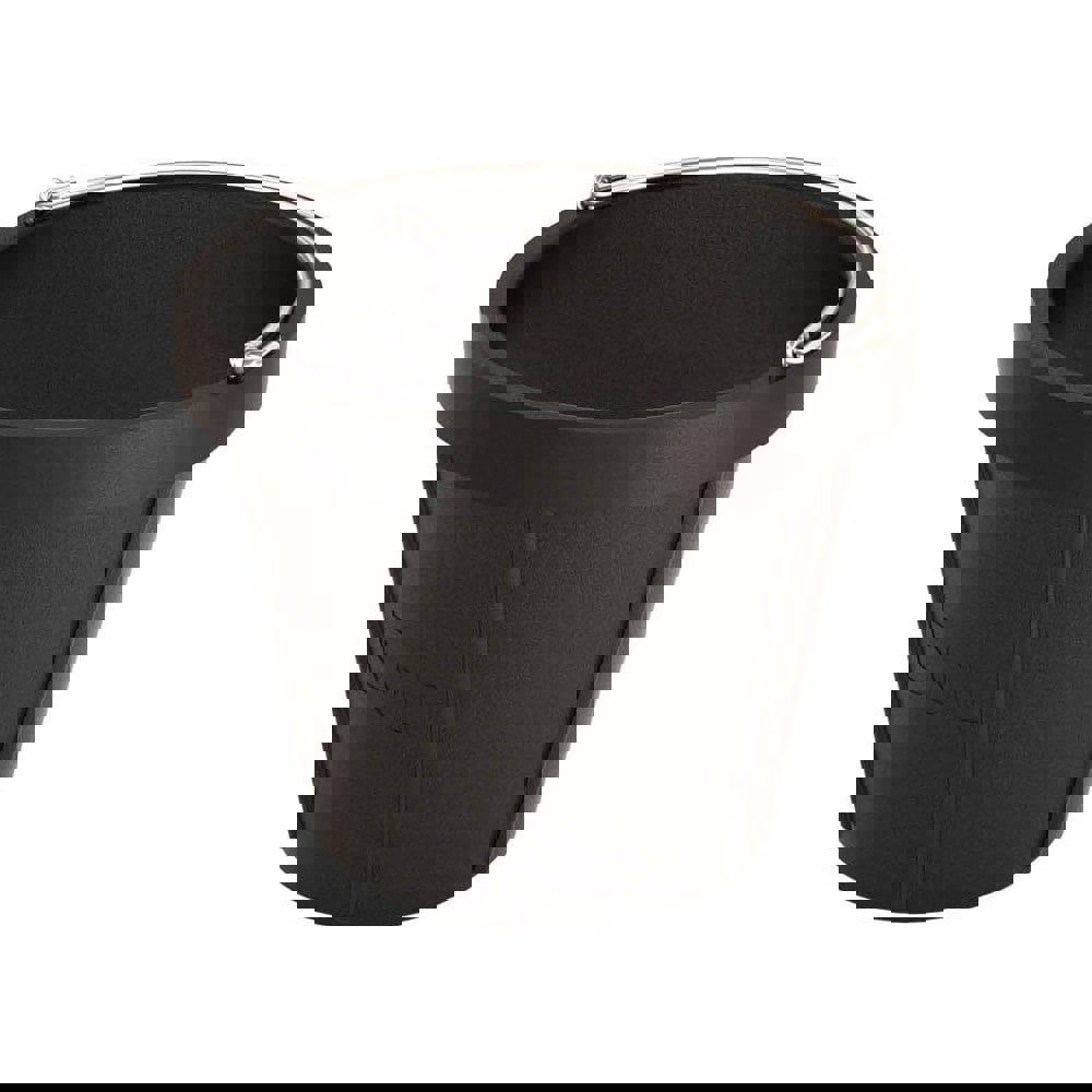 Buckets & Pails; Capacity: 12.00qt ; Bucket Material: Rubber ; Lid Type: Open Head ; Style: Pail ; Color: Black ; Overall Height (Decimal Inch): 10.6000