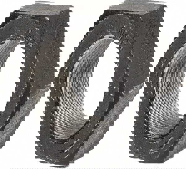 Hex Nut: 1-3/8-12, Grade 5 Steel, Bright/Uncoated Finish