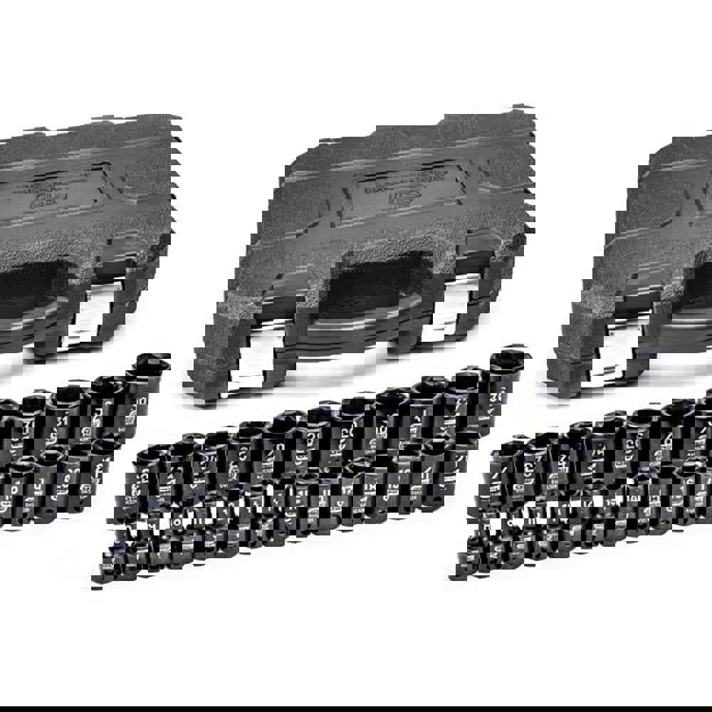 Impact Standard Socket Set: 25 Pc, 1/2