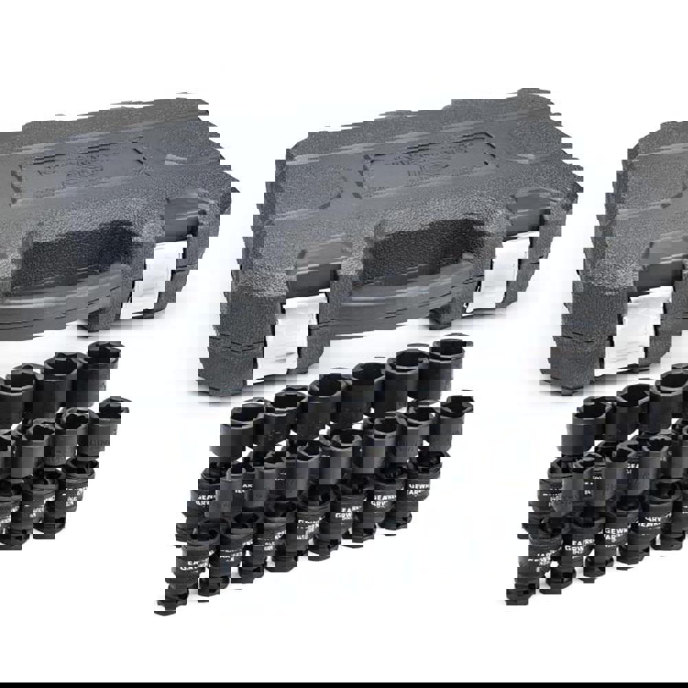 Impact Standard Universal Socket Set: 13 Pc, 1/2 to 1-1/4