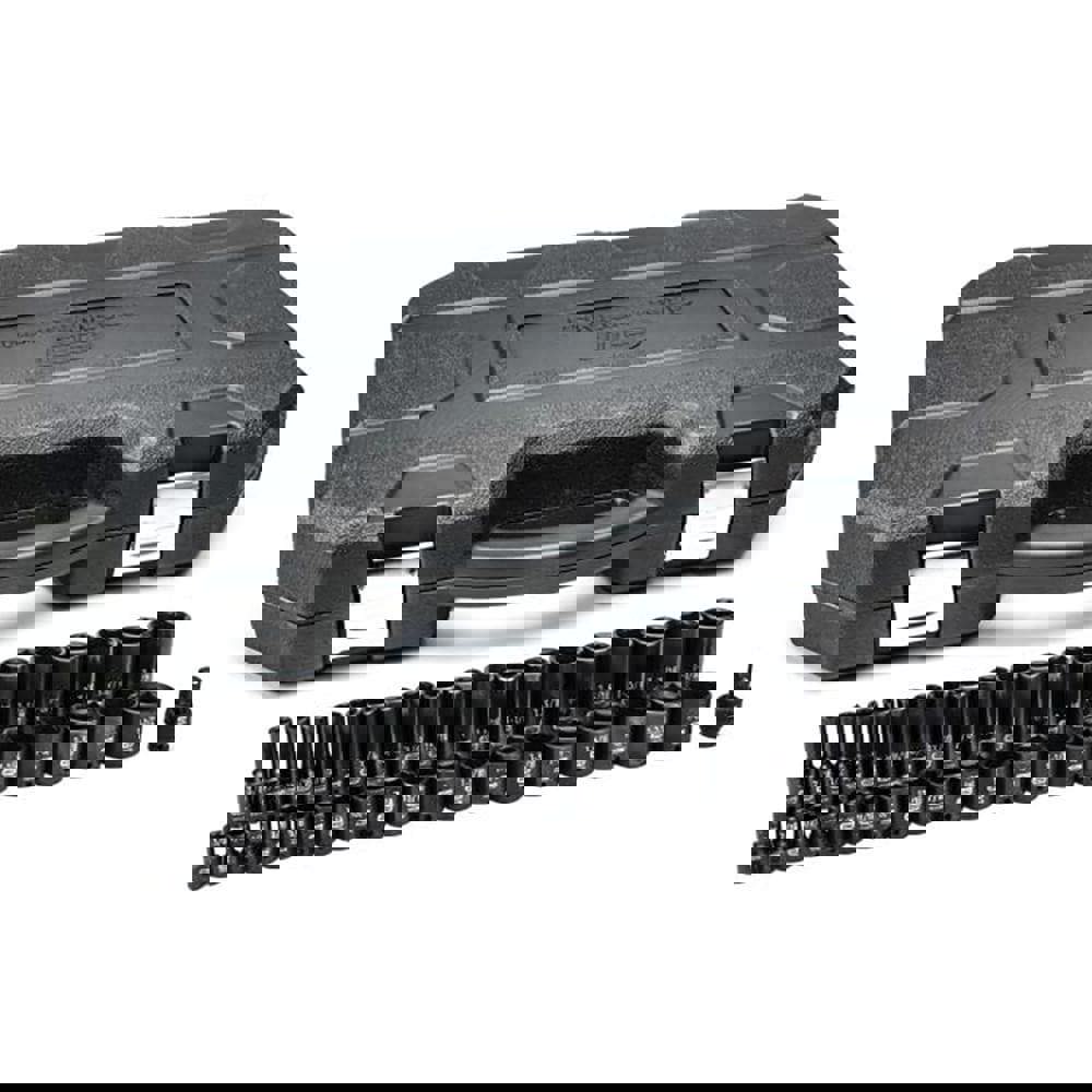 Deep Impact Standard Socket Set: 39 Pc, 1/2