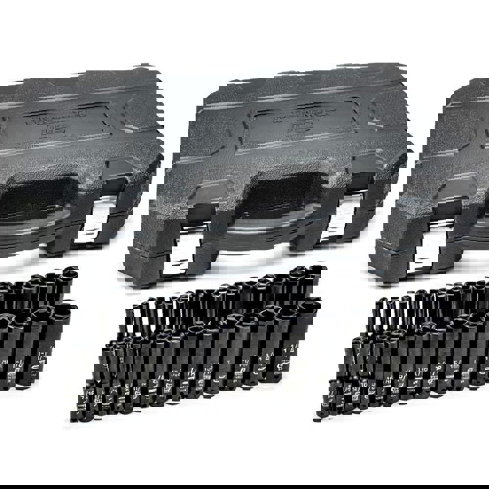 Deep Impact Socket Set: 27 Pc, 1/2