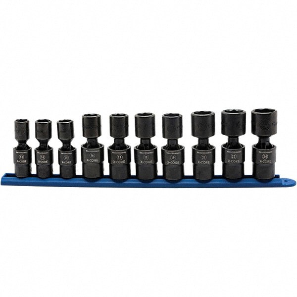 Impact Universal Socket Set: 10 Pc, 1/2