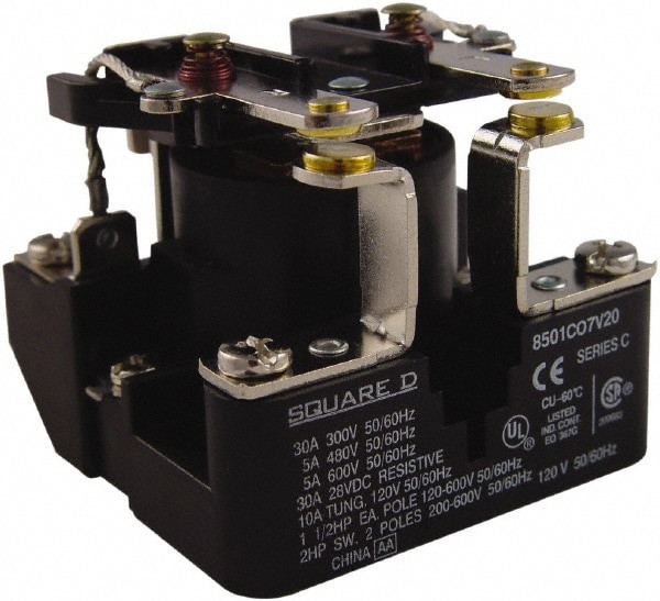 1-1/2 hp, 10 VA Power Rating, Electromechanical Screw Clamp General Purpose Relay