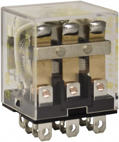 1/2 hp at 120 Volt & 3/4 hp at 240 Volt, Electromechanical Plug-in General Purpose Relay