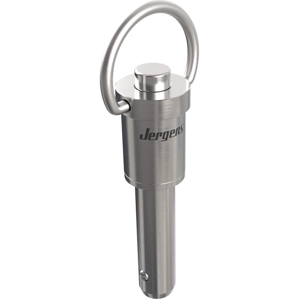 Ball Grip Quick-Release Pin: Ring Handle, 5 mm Pin Dia, 15 mm Usable Length